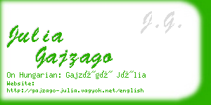 julia gajzago business card